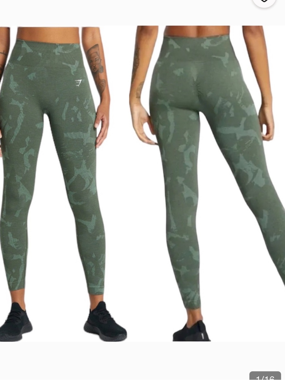 Gymshark Adapt Camo Seamless Leggings Savanna Green